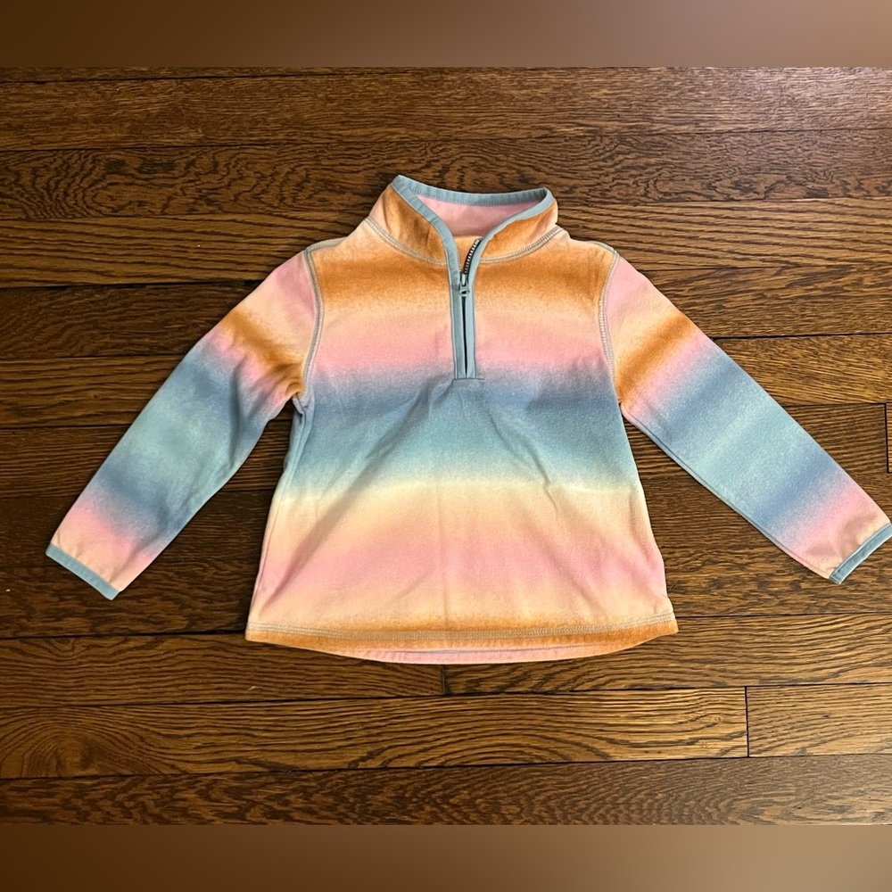 OshKosh B'gosh Pastel Gradient Half-Zip Fleece Pullover - Baby Girl 24M